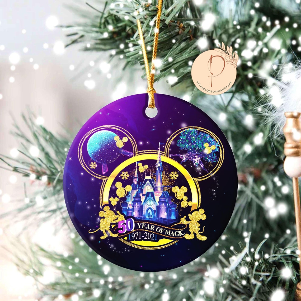 Walt Disney 50th Anniversary Christmas Ornament Disney 50th Etsy