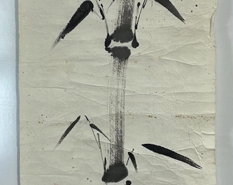 Pintura con tinta de bambú sobre papel Hanshi, hace 80 años