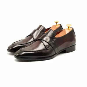Men’s Handmade Leather Loafers – Formal Italian Style Slip-On Dress Shoes