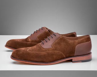 ? Like New Joseph Abboud Brown Suede Oxford Shoes Joseph Abboud Plain Toe Oxfords, Tan | Casual Shoes | Men main image 4