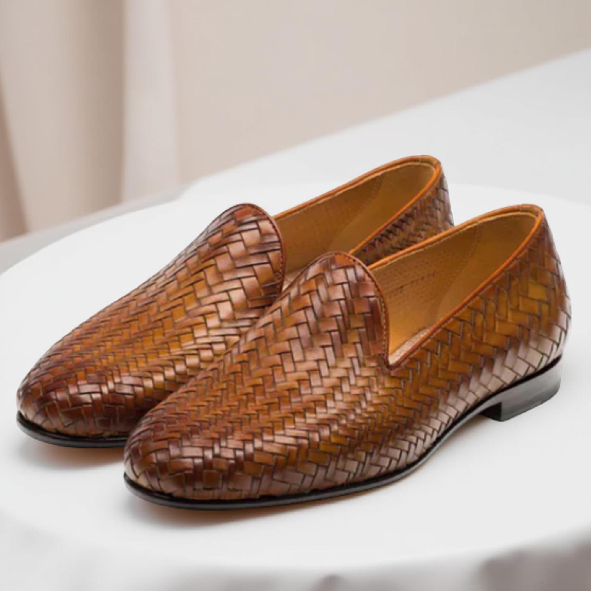 Taft Men\'s Tan Leather Burnished Horsebit Slip-On Loafers Goodyear Welted Size 9 Watts Burnished Tan Leather Bit Loafer main image 2