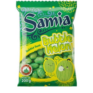 Bonbons Bubble Melon Halal - Goûter Enfant Maghreb - Confiserie Cadeau Gourmand Épicerie Africaine - Lot de 5, 10 ou 15 Sachets 200g