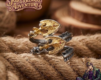 Anillo con forma de flecha de insecto en abanico, joyería de anime única, accesorio elegante para fans, regalo de colección