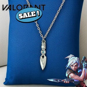 Valornt Jett Knife Necklace | Stylish Gamer Jewelry for Men & Women | Unique Knife Pendant Gift | Fashion Accessories for Gamers