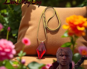 Necklace: Red Diamond Pendant, Cosplay Jewelry