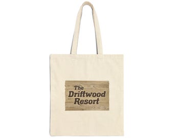 Driftwood Resort Vero Beach Canvas Tote Bag, Beach Lover Gift, Shoulder Bag, Shopping Bag, Vacation Tote, Coastal Theme Bag