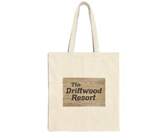 Driftwood Resort Vero Beach Canvas Tote Bag, Coastal Shopping Bag