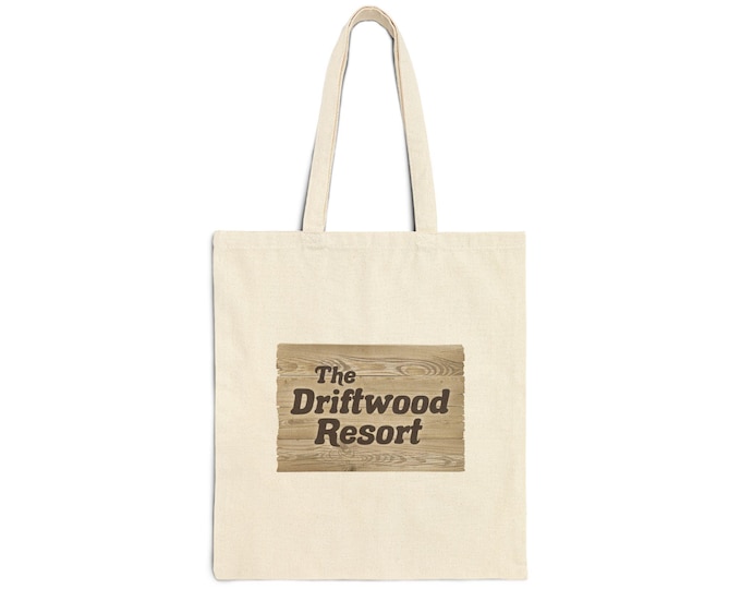 Driftwood Resort Vero Beach Canvas Tote Bag, Coastal Shopping Bag