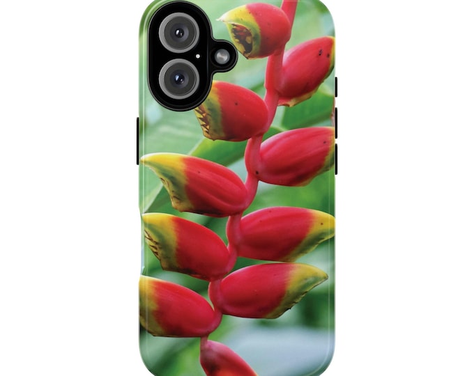 Red Crab Claw Flower Phone Case: Dual Layer Protective Cover