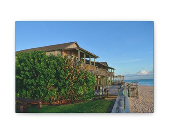 Driftwood Resort Breezeway Canvas Stretched