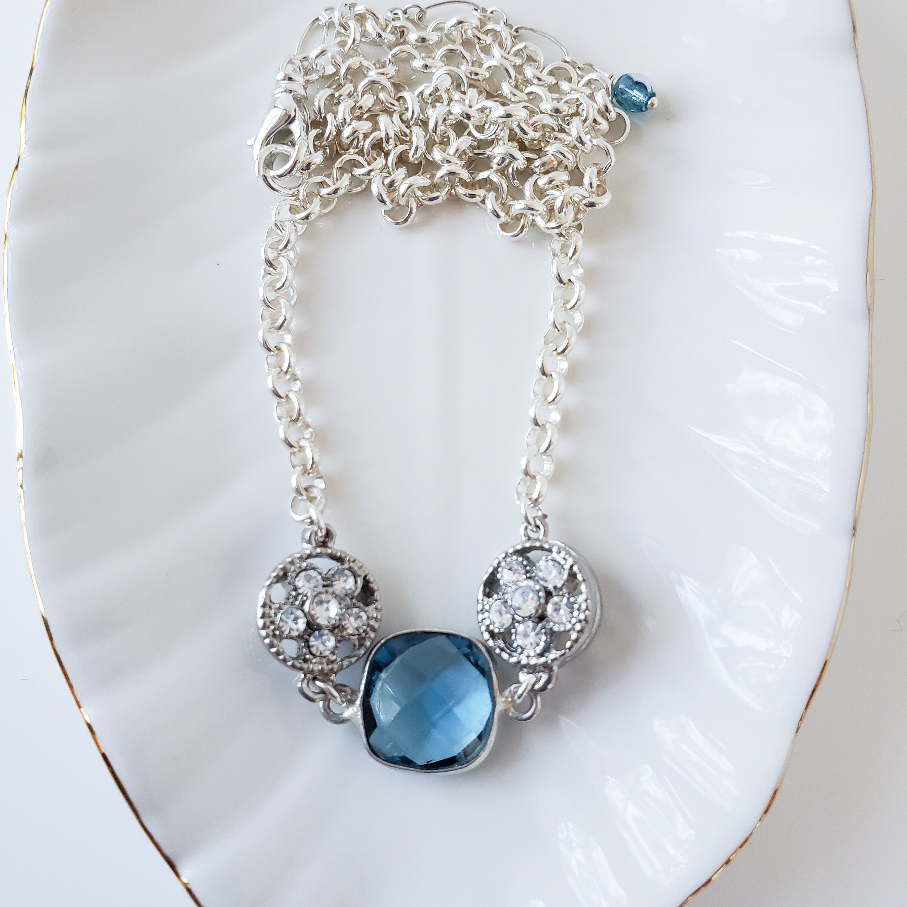 Boucles D'oreilles Pendantes Argent Sterling - Topaze Bleue Et Blanche 3ct - Goutte En Forme De Poire