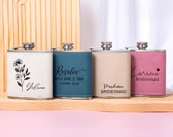 Personalized Women Flask, Bridesmaid Flasks, Bridesmaid Gifts, Bachelorette Party Gift ideas, Bridesmaid Proposal, Floral Bridal Party Gift