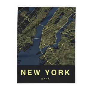 Arctic Fleece Blanket: NYC Map Throw Blanket, Winter Home Decor