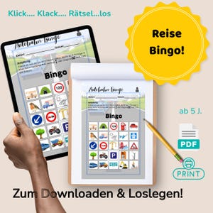 Travel Bingo | Car Bingo | Flight | Highway | Country Road | City Trip | Restaurant | Beach | Travel Activities | Travel Games