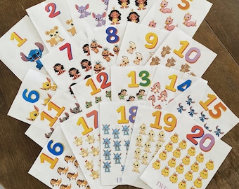 Cartes flash imprimables Chiffres 1-20