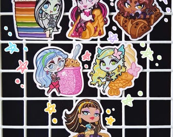 Monster Girls 2,5" vinylklistermärken
