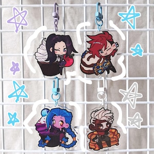 League of Legends Arcane 2.5&quot; Acrylic Keychains | Double Sided Charms