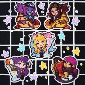 League of Legends K/DA 2.5&quot; Vinyl Stickers