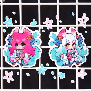 League of Legends Spirit Blossom Ahri 2&quot; and 2.5&quot; Vinyl Stickers