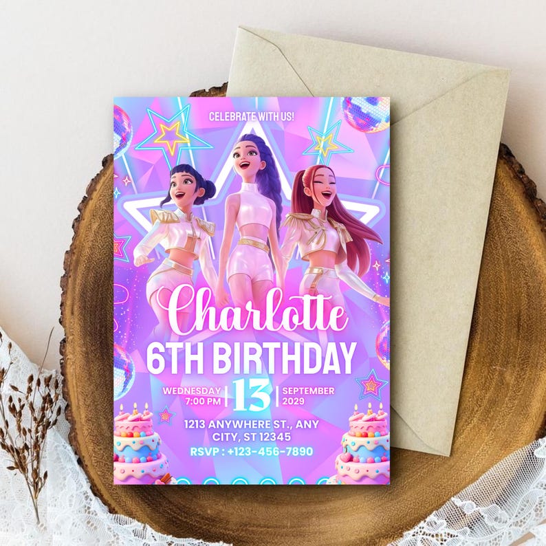 Rose Gold Birthday Invitation Template: Let's Party Invite (Canva Editable PDF)
Editable Birthday Invitation| Anime Theme party| Anime Invite| Birthday Party| Kids Birthday Invite| Canva Template| Kpop Birthday InviteEditable Rainbow Sequin 5th Birthday Invitation: Printable Canva Template (Black Bow Birthday Invitation Template: Elegant Editable Party Invite, Digital Download for Printable and Phone Format