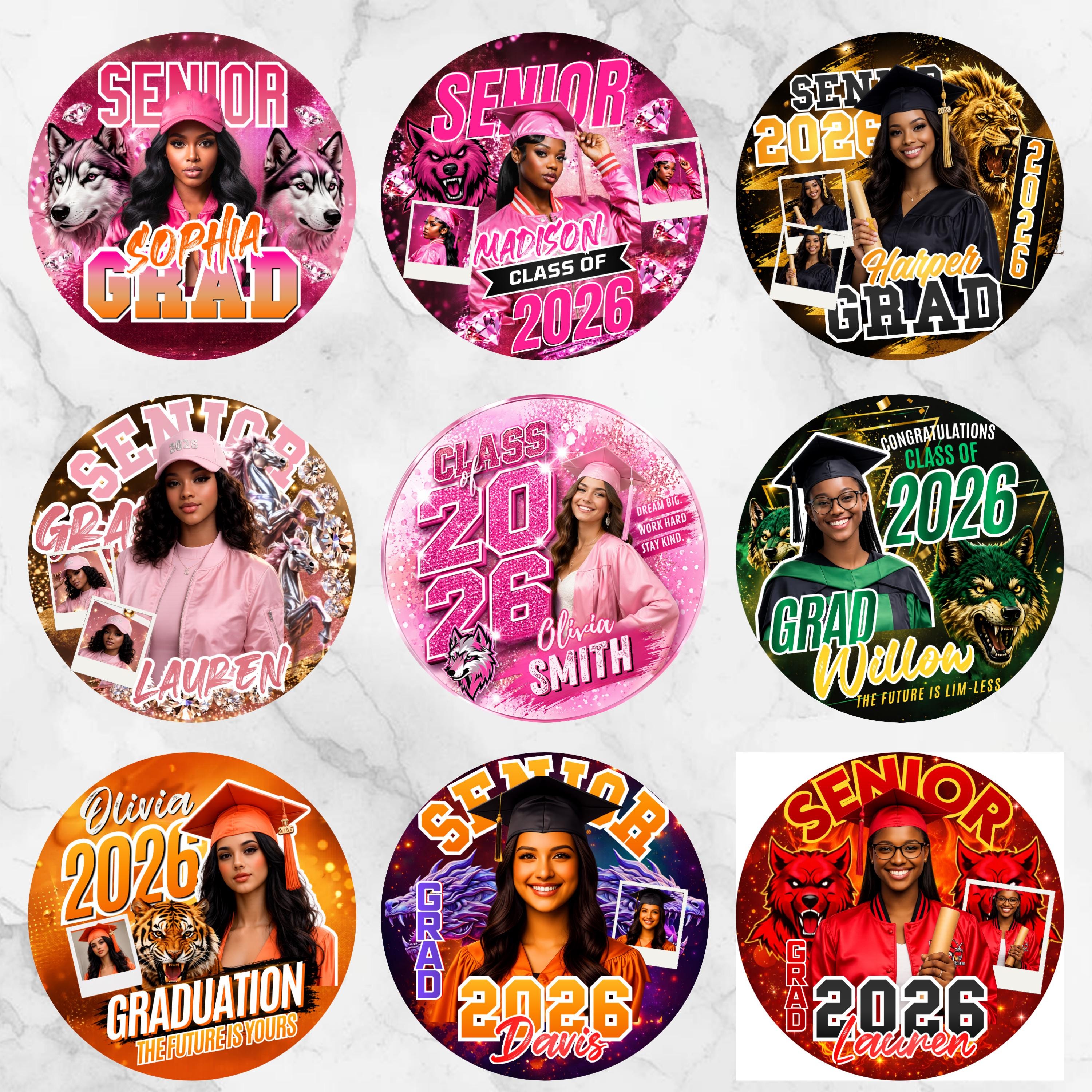 Ot Graduation Pin 10x Graduation Pin Button Template Bundle, Congrats Class of 2026 ...