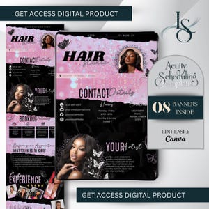 Acuity Scheduling Template,Acuity Booking Site, Acuity Scheduling Template Brow Tech,Hair Stylist Branding Kit,Nail,Lash,Hair,Canva Editable