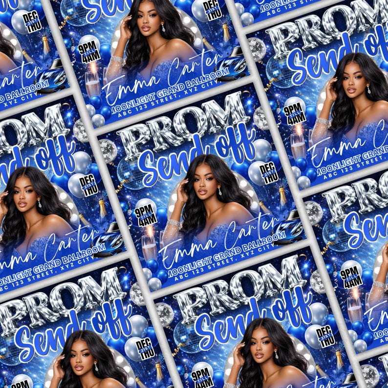 Instant Prom Design Prom Send off Flyer, DIY Prom Flyer, Prom Canva Template, Prom Send Off ...