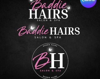 Diseños de logotipos para el cabello Logotipo comercial Logotipo de salón de belleza Logotipo de estilista Diseñador de cabello Logotipo de letrero de salón de belleza Logotipo de técnico de uñas Artista de cabello Pestañas