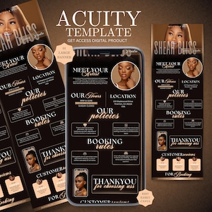 Acuity Scheduling Template,Acuity Booking Site, Acuity Scheduling Template Brow Tech,Hair Stylist Branding Kit,Nail,Lash,Hair,Canva Editable