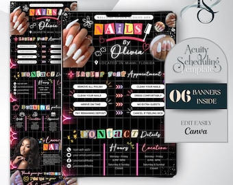Acuity Scheduling Template,Acuity Booking Site, Acuity Scheduling Template Brow Tech,Hair Stylist Branding Kit,Nail,Lash,Hair,Canva Editable