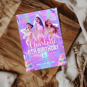 Rose Gold Birthday Invitation Template: Let's Party Invite (Canva Editable PDF)
Editable Birthday Invitation| Anime Theme party| Anime Invite| Birthday Party| Kids Birthday Invite| Canva Template| Kpop Birthday InviteEditable Rainbow Sequin 5th Birthday Invitation: Printable Canva Template (Black Bow Birthday Invitation Template: Elegant Editable Party Invite, Digital Download for Printable and Phone Format
