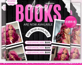 Back To School Flyer, Back to school sale flyer, Back to school Hair flyer, DIY canva template, Back 2 School Flyer, Canva Editable