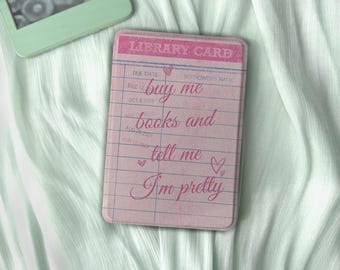 Magnetic Detachable Kindle Case Clear Back Kobo Case Library Card Girlie Kobo Clara/Libra Case Kindle Paperwhite Case Gift for Her/Bookworms