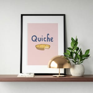 Lámina artística de quiche: Ilustración de comida dibujada a mano (Descarga digital PNG)