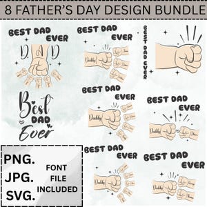 Father&#39;s Day Fist Bump Set, Father&#39;s Day Design, Baby Toddler Kid Dad Fist Bump SVG, Dad Fist Bump Svg, Father&#39;s Love Svg, Customized name