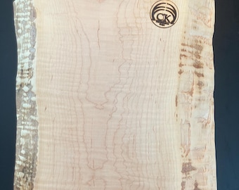 Small Live Edge Curly Maple Cutting Board/Serving Tray