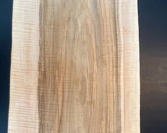 Very Large Live Edge Curly Maple Cutting Board/Serving Tray