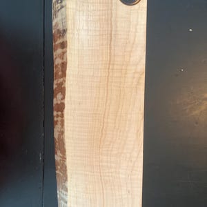 Medium Live Edge Curly Maple Cutting Board/Serving Tray