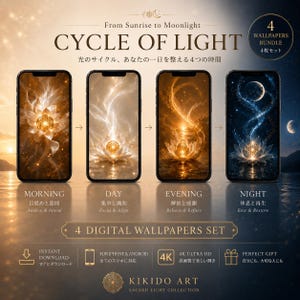 Cycle of Light  | 4 Digital Wallpaper Set