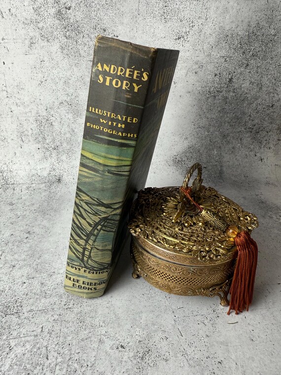 Andrée’s Story (Boys’ Edition, 1930) – Vintage Polar Exploration Adventure Book – Illustrated Blue Ribbon Books