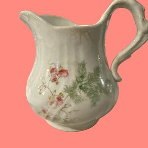 Antique American China Co. Semi-Porcelain Creamer – Hand-Decorated Floral, Circa 1900