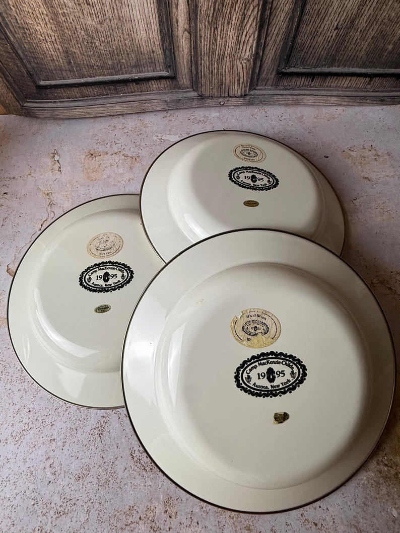 MacKenzie-Childs Courtly Check Bowls – Aurora NY 1995 – Rare Vintage Hand Painted Bowls – Sold Individually