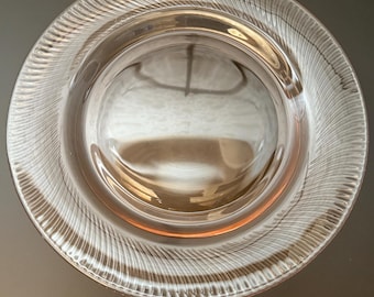 Set of 6 Pink Depression Glass Swirl Plates – 8.5” (1920s–1930s)