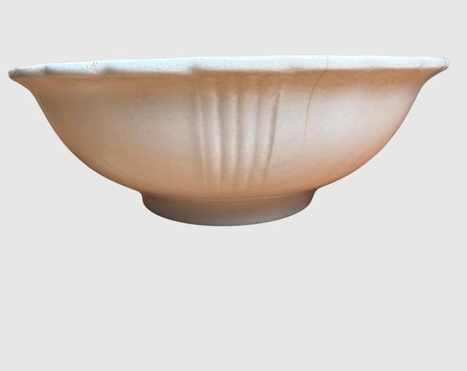 Antique 19th Century John Edwards Ironstone Bowl | Fluted White English Ironstone
