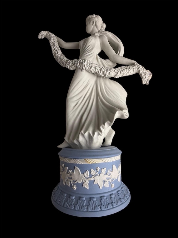 Wedgwood Jasperware Figurine: Laurel Spray, Dancing Hours Collection (Late 20th Century) Original Box