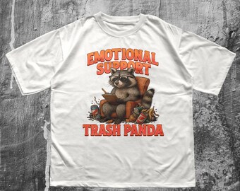 Funny Raccoon Therapist T-Shirt: Emotional Support Trash Panda Meme Tee