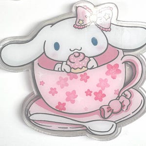 Cinnamon roll 22 pieces of  8cm double sided  acrylic charms
