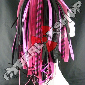 Cyberlox Dread Goth Neon Pink Black Neon PinkWeb Hair Falls image 1