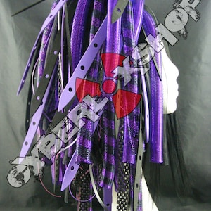Cyberlox Dread Goth Purple Black PurpleWeb Hair Falls