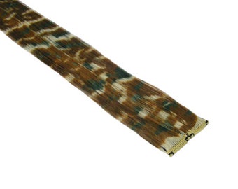 Clip-In 12" Hair Extensions Classic Army Camouflage Camo Print Emo Scene Extension Rave